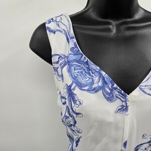 She's Midi Women's Dress Sleeveless Light Blue Flower Size Large New With Tags
